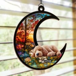 My Moon, My Memory, My Love - Memorial Personalized Window Hanging Suncatcher Ornament - Sympathy Gift For Pet Owners, Pet Lovers -Pawfect House Store 67ef970118acd