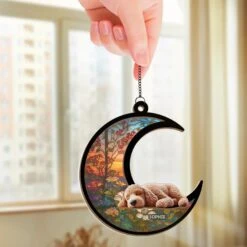 My Moon, My Memory, My Love - Memorial Personalized Window Hanging Suncatcher Ornament - Sympathy Gift For Pet Owners, Pet Lovers -Pawfect House Store 67ef970145f7f