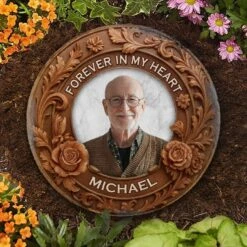 Custom Photo Always With Us, Always Watching Over - Memorial Personalized Custom Round Shaped Stone With Stand - Sympathy Gift For Family Members 13 Custom Photo Always With Us, Always Watching Over - Memorial Personalized Custom Round Shaped Stone With Stand - Sympathy Gift For Family Members -Pawfect House Store 67efab8350095