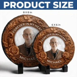 Custom Photo Always With Us, Always Watching Over - Memorial Personalized Custom Round Shaped Stone With Stand - Sympathy Gift For Family Members 12 Custom Photo Always With Us, Always Watching Over - Memorial Personalized Custom Round Shaped Stone With Stand - Sympathy Gift For Family Members -Pawfect House Store 67efab836affb