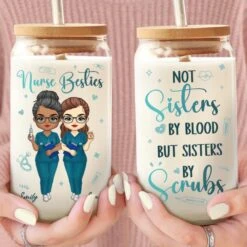 Not Just Coworkers, Scrub Soulmates - Nurse Personalized Custom Glass Cup, Iced Coffee Cup - Appreciation, Thank You Gift, Nurse Life, Doctor Life 8 Not Just Coworkers, Scrub Soulmates - Nurse Personalized Custom Glass Cup, Iced Coffee Cup - Appreciation, Thank You Gift, Nurse Life, Doctor Life -Pawfect House Store 67f4aadca0f34
