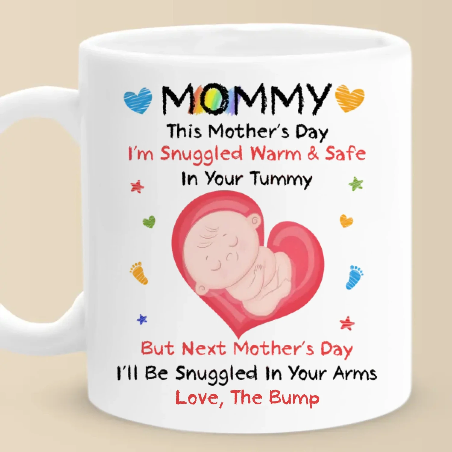 Mommy, You’re My First Home - Family Personalized Custom Mug - Mother's Day, Baby Shower Gift, Gift For First Mom, Newborn Baby 2 Mommy, You’re My First Home - Family Personalized Custom Mug - Mother's Day, Baby Shower Gift, Gift For First Mom, Newborn Baby - Image 2