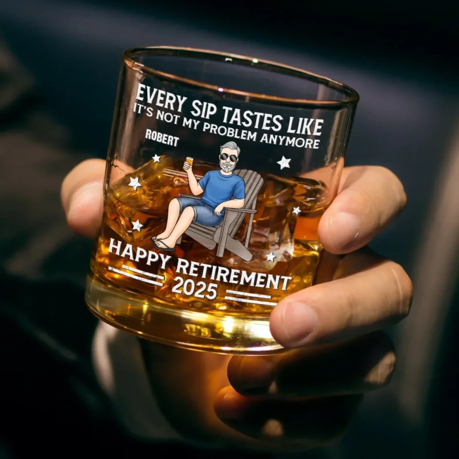 Every Sip Tastes Like It's Not My Problem Anymore - Personalized Custom Whiskey Glass - Appreciation, Retirement Gift For Yourself, Best Friends, Siblings, Family Members 3 Every Sip Tastes Like It's Not My Problem Anymore - Personalized Custom Whiskey Glass - Appreciation, Retirement Gift For Yourself, Best Friends, Siblings, Family Members - Image 3