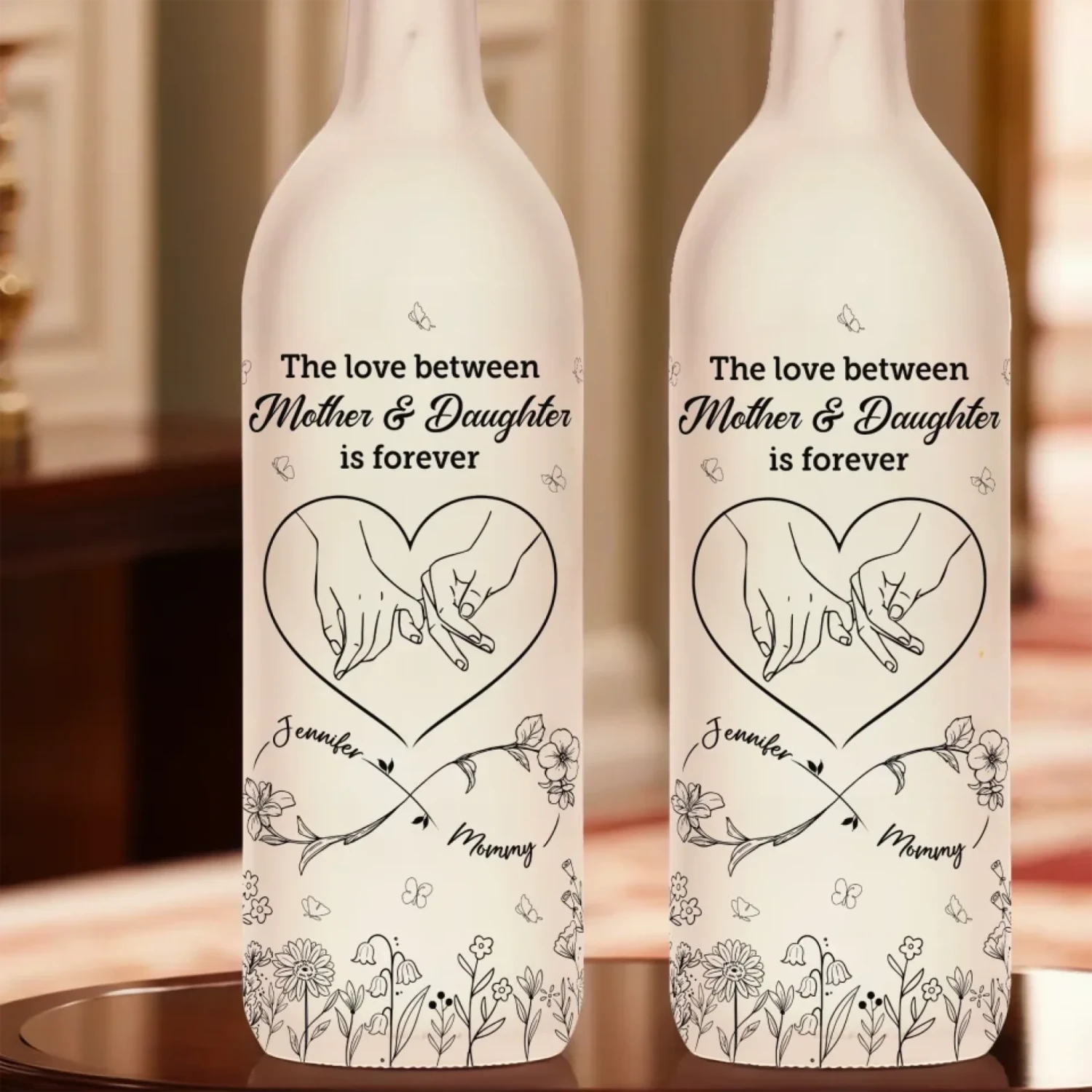 First My Mother, Forever My Friend - Family Personalized Custom Bottle Lamp - New Arrival, Mother's Day, Gift For Mom, Daughter AMZ 4 First My Mother, Forever My Friend - Family Personalized Custom Bottle Lamp - New Arrival, Mother's Day, Gift For Mom, Daughter AMZ - Image 4