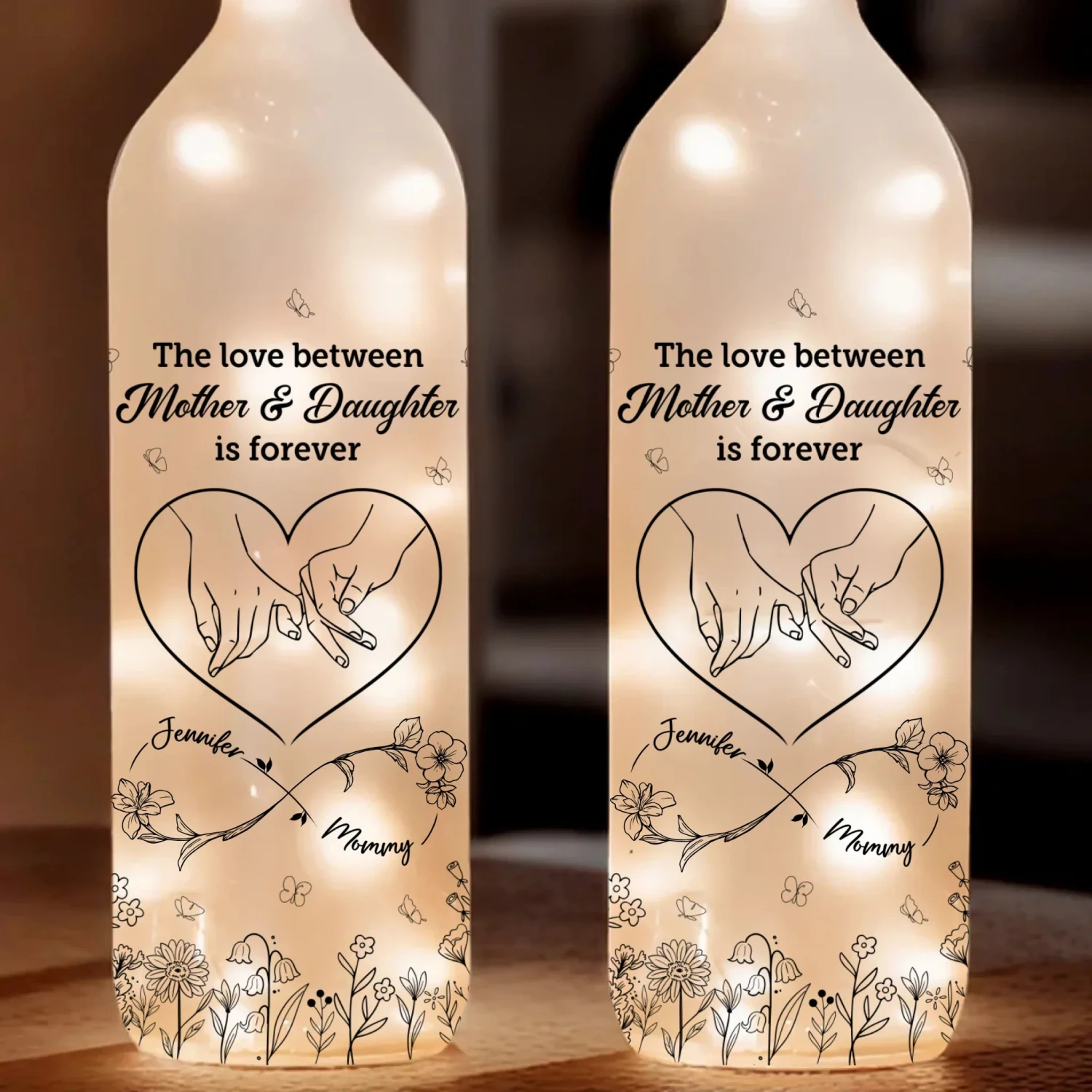 First My Mother, Forever My Friend - Family Personalized Custom Bottle Lamp - New Arrival, Mother's Day, Gift For Mom, Daughter AMZ 2 First My Mother, Forever My Friend - Family Personalized Custom Bottle Lamp - New Arrival, Mother's Day, Gift For Mom, Daughter AMZ - Image 2