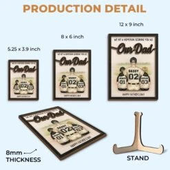 Our Coach, Our Hero, Our Dad - Family Personalized Custom 2-Layered Wooden Plaque With Stand - Father's Day, Gift For Dad, Sport Lovers, Sport Players 11 Our Coach, Our Hero, Our Dad - Family Personalized Custom 2-Layered Wooden Plaque With Stand - Father's Day, Gift For Dad, Sport Lovers, Sport Players -Pawfect House Store 67fc8a0e29f76