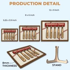 His Team, His Pride - Family Personalized Custom 2-Layered Wooden Plaque With Stand - Father's Day, Gift For Dad, Grandpa, Sport Lovers, Sport Players 11 His Team, His Pride - Family Personalized Custom 2-Layered Wooden Plaque With Stand - Father's Day, Gift For Dad, Grandpa, Sport Lovers, Sport Players -Pawfect House Store 67fdb95bc50f1