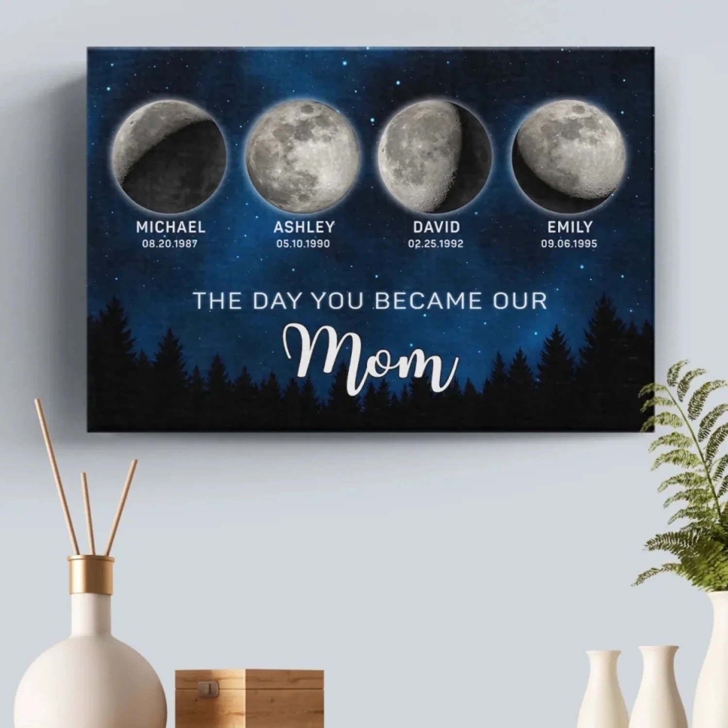 The Night The Stars Brought Us To You - Family Personalized Custom Horizontal Canvas - Mother's Day, Gift For Mom, Grandma 7 The Night The Stars Brought Us To You - Family Personalized Custom Horizontal Canvas - Mother's Day, Gift For Mom, Grandma - Image 7