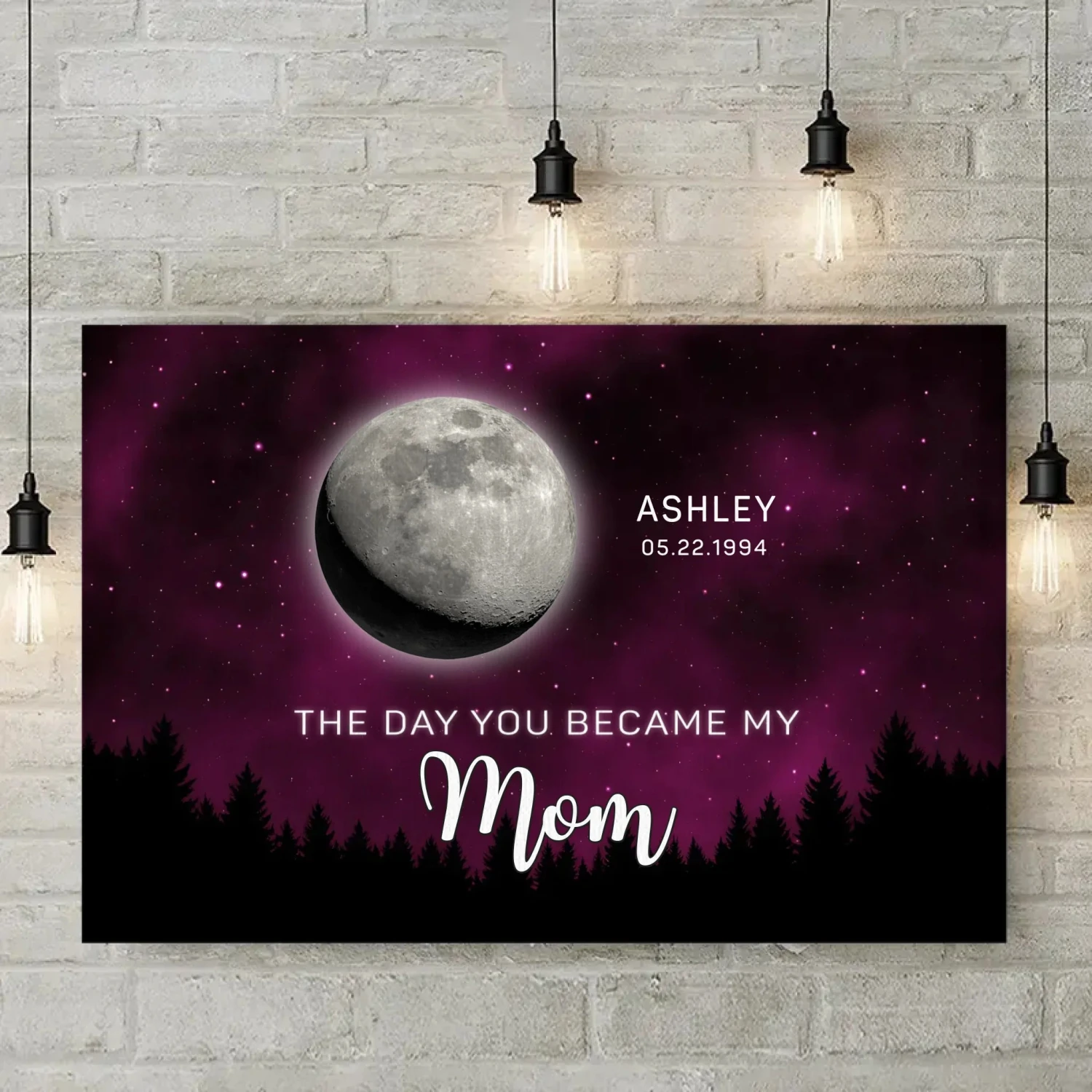 The Night The Stars Brought Us To You - Family Personalized Custom Horizontal Canvas - Mother's Day, Gift For Mom, Grandma 2 The Night The Stars Brought Us To You - Family Personalized Custom Horizontal Canvas - Mother's Day, Gift For Mom, Grandma - Image 2