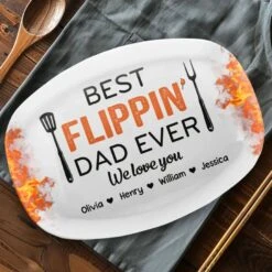 Best Flippin’ Dad Ever - Family Personalized Custom Platter - Father's Day, Gift For Dad, Grandpa 7 Best Flippin’ Dad Ever - Family Personalized Custom Platter - Father's Day, Gift For Dad, Grandpa -Pawfect House Store 6800636474f77