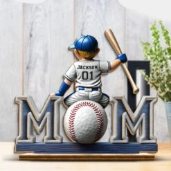 Great Players Are Raised By Even Greater Moms - Family Personalized Custom Shaped 2-Layered Wooden Plaque With Flat Stand - Mother's Day, House Warming Gift For Mom, Sport Lovers, Sport Players -Pawfect House Store 680232a58708f
