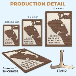 We're Following In Your Footsteps - Family Personalized Custom 2-Layered Wooden Plaque With Stand - Father's Day, Gift For Dad, Grandpa 11 We're Following In Your Footsteps - Family Personalized Custom 2-Layered Wooden Plaque With Stand - Father's Day, Gift For Dad, Grandpa -Pawfect House Store 6805aafc91b38