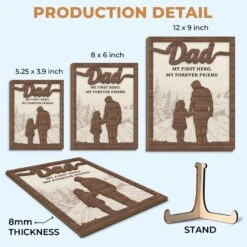 My First Hero, My Forever Friend - Family Personalized Custom 2-Layered Wooden Plaque With Stand - Father's Day, Gift For Dad, Grandpa 11 My First Hero, My Forever Friend - Family Personalized Custom 2-Layered Wooden Plaque With Stand - Father's Day, Gift For Dad, Grandpa -Pawfect House Store 6805aee5144ba