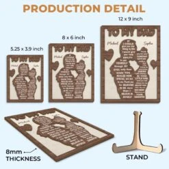 Forever Your Little Girl - Family Personalized Custom 2-Layered Wooden Plaque With Stand - Father's Day, Gift For Dad, Grandpa -Pawfect House Store 6805b4d85baf8