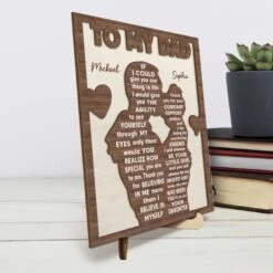 Forever Your Little Girl - Family Personalized Custom 2-Layered Wooden Plaque With Stand - Father's Day, Gift For Dad, Grandpa -Pawfect House Store 6805b4d8e1304