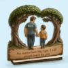 Still Growing, Still Holding On - Family Personalized Custom Shaped 2-Layered Wooden Plaque With Flat Stand - Father's Day, House Warming Gift For Dad, Grandpa