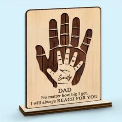 Your Love Is My Lifelong Compass - Family Personalized Custom Shaped 2-Layered Wooden Plaque With Flat Stand - Father's Day, House Warming Gift For Dad, Grandpa