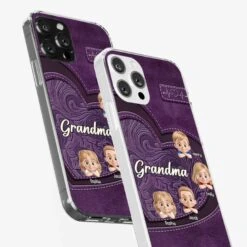 Always In Your Hug, Grandma - Family Personalized Custom Clear Phone Case - Mother's Day, Gift For Mom, Grandma -Pawfect House Store 680765ec0d0df