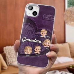 Always In Your Hug, Grandma - Family Personalized Custom Clear Phone Case - Mother's Day, Gift For Mom, Grandma -Pawfect House Store 680765ec8c4a1
