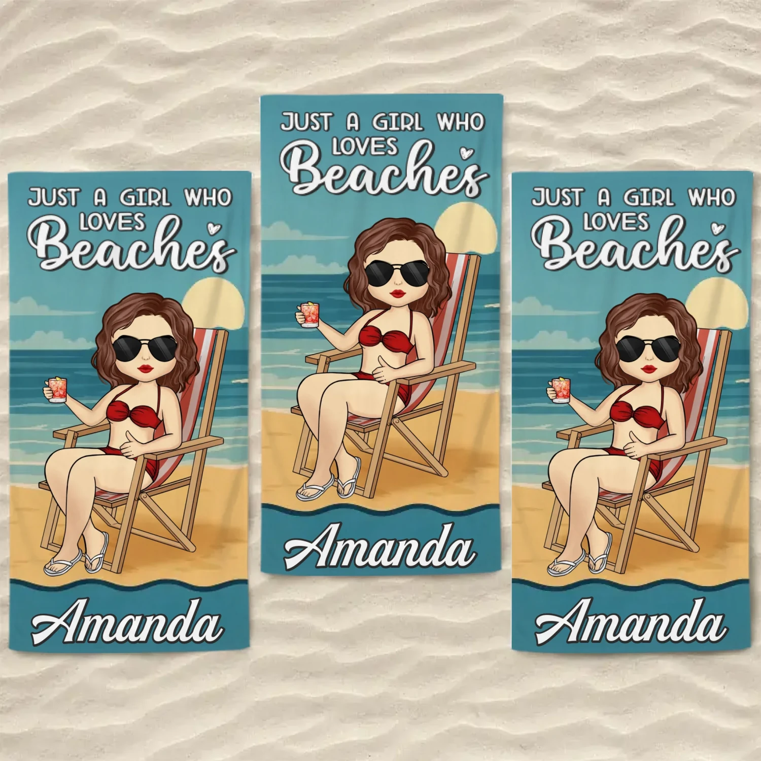 Just A Girl Who Needs Vitamin Sea - Bestie Personalized Custom Beach Towel - Summer Vacation Gift, Birthday Pool Party Gift For Best Friends, BFF, Sisters 8 Just A Girl Who Needs Vitamin Sea - Bestie Personalized Custom Beach Towel - Summer Vacation Gift, Birthday Pool Party Gift For Best Friends, BFF, Sisters - Image 8