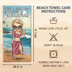 Just A Girl Living Her Beach Dream - Bestie Personalized Custom Beach Towel - Summer Vacation Gift, Birthday Pool Party Gift For Best Friends, BFF, Sisters 15 Just A Girl Living Her Beach Dream - Bestie Personalized Custom Beach Towel - Summer Vacation Gift, Birthday Pool Party Gift For Best Friends, BFF, Sisters -Pawfect House Store 680773ef82467