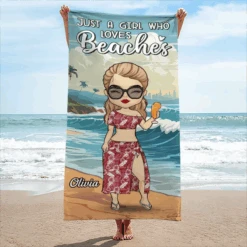 Just A Girl Living Her Beach Dream - Bestie Personalized Custom Beach Towel - Summer Vacation Gift, Birthday Pool Party Gift For Best Friends, BFF, Sisters 12 Just A Girl Living Her Beach Dream - Bestie Personalized Custom Beach Towel - Summer Vacation Gift, Birthday Pool Party Gift For Best Friends, BFF, Sisters -Pawfect House Store 680773f094a1b