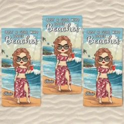 Just A Girl Living Her Beach Dream - Bestie Personalized Custom Beach Towel - Summer Vacation Gift, Birthday Pool Party Gift For Best Friends, BFF, Sisters 17 Just A Girl Living Her Beach Dream - Bestie Personalized Custom Beach Towel - Summer Vacation Gift, Birthday Pool Party Gift For Best Friends, BFF, Sisters -Pawfect House Store 68077427020bc