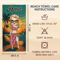 Good Times And Tan Lines - Bestie Personalized Custom Beach Towel - Summer Vacation Gift, Birthday Pool Party Gift For Best Friends, BFF, Sisters -Pawfect House Store 6808b84963066