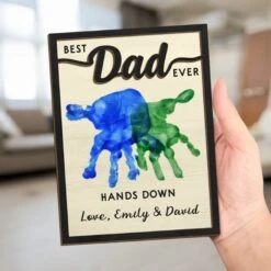 Best Dad Ever, Hands Down - Family Personalized Custom 2-Layered Wooden Plaque With Stand - Father's Day, Gift For Dad, Grandpa 10 Best Dad Ever, Hands Down - Family Personalized Custom 2-Layered Wooden Plaque With Stand - Father's Day, Gift For Dad, Grandpa -Pawfect House Store 6809c70b3cd57