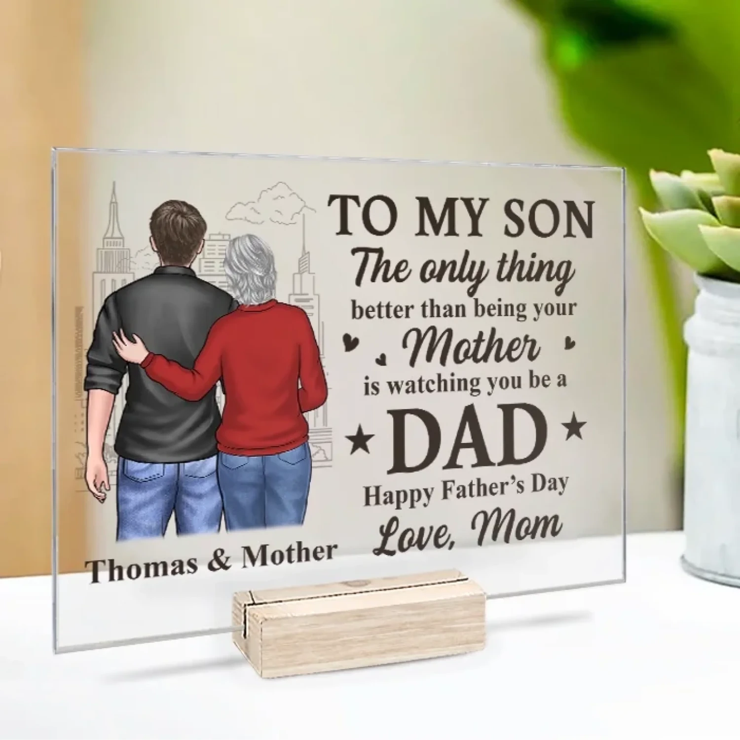 Celebrating The Man You've Become - Family Personalized Custom Rectangle Shaped Acrylic Plaque - Father's Day, Mother's Day, Gift For Son 4 Celebrating The Man You've Become - Family Personalized Custom Rectangle Shaped Acrylic Plaque - Father's Day, Mother's Day, Gift For Son - Image 4