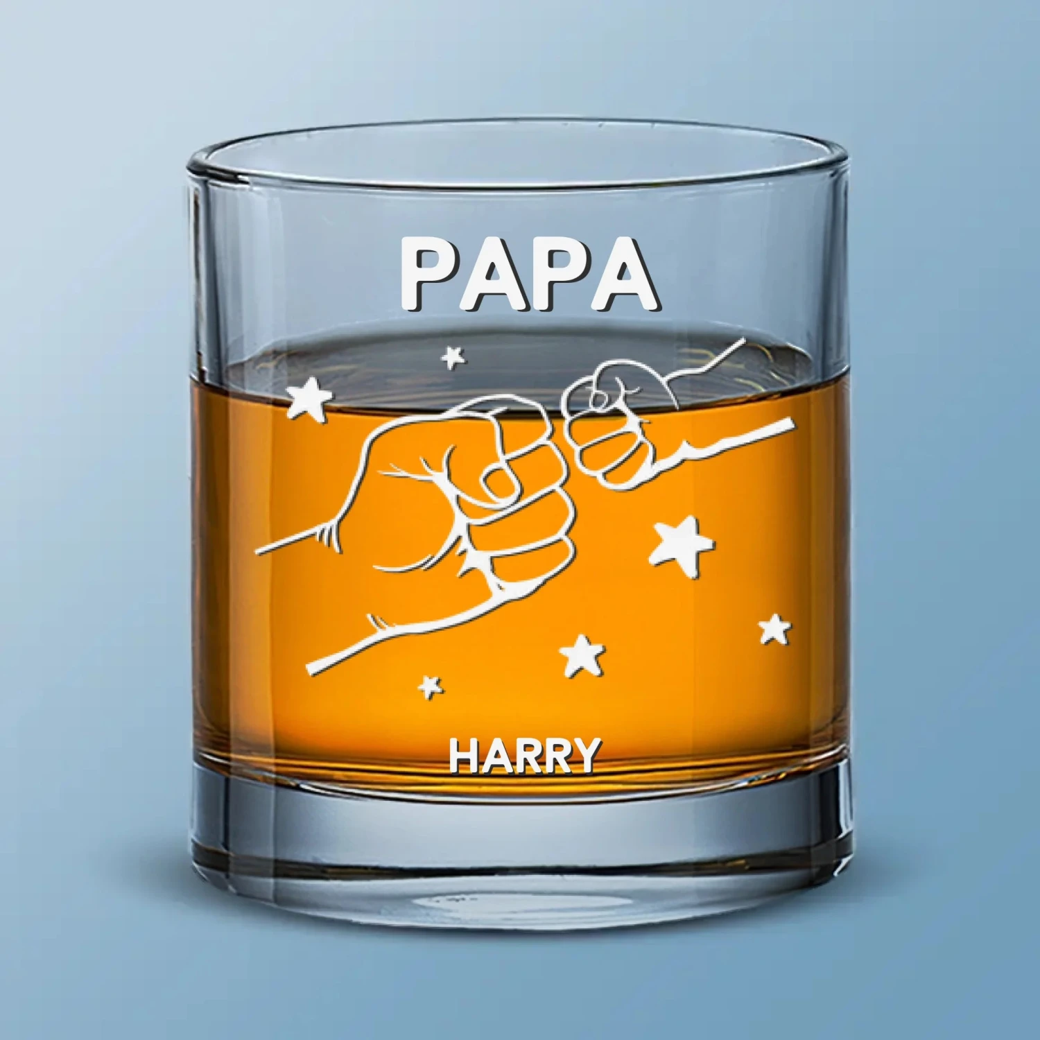 Fist Bumps And Good Times - Family Personalized Custom Whiskey Glass - Father's Day, Gift For Dad, Grandpa 2 Fist Bumps And Good Times - Family Personalized Custom Whiskey Glass - Father's Day, Gift For Dad, Grandpa - Image 2