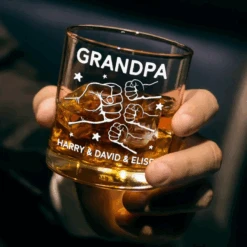 Fist Bumps And Good Times - Family Personalized Custom Whiskey Glass - Father's Day, Gift For Dad, Grandpa 7 Fist Bumps And Good Times - Family Personalized Custom Whiskey Glass - Father's Day, Gift For Dad, Grandpa -Pawfect House Store 680b4476f2163