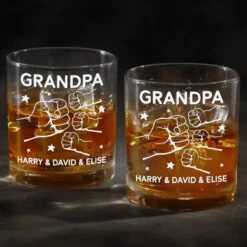 Fist Bumps And Good Times - Family Personalized Custom Whiskey Glass - Father's Day, Gift For Dad, Grandpa 8 Fist Bumps And Good Times - Family Personalized Custom Whiskey Glass - Father's Day, Gift For Dad, Grandpa -Pawfect House Store 680b447878279