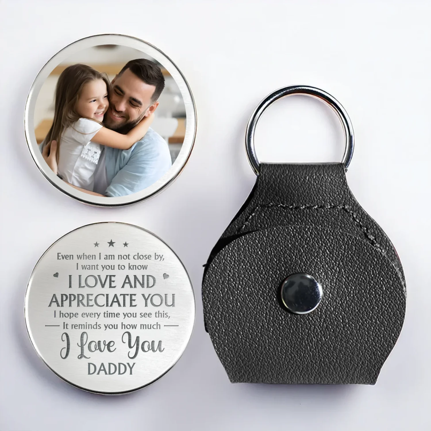 Custom Photo My First Hero, My Forever Friend - Family Personalized Custom Pocket Hug - Father's Day, Gift For Dad, Grandpa, Son, Daughter, Grandson, Granddaughter 3 Custom Photo My First Hero, My Forever Friend - Family Personalized Custom Pocket Hug - Father's Day, Gift For Dad, Grandpa, Son, Daughter, Grandson, Granddaughter - Image 3