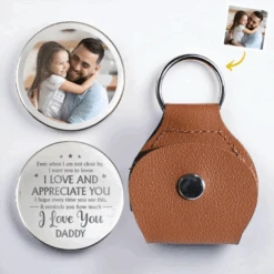 Custom Photo My First Hero, My Forever Friend - Family Personalized Custom Pocket Hug - Father's Day, Gift For Dad, Grandpa, Son, Daughter, Grandson, Granddaughter