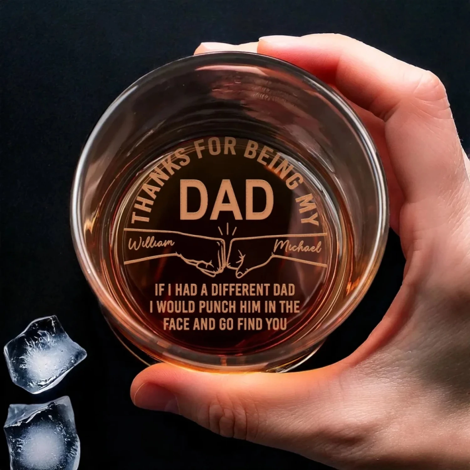 Best Dad, No Debates Needed - Family Personalized Custom Whiskey Glass - Father's Day, Gift For Dad 3 Best Dad, No Debates Needed - Family Personalized Custom Whiskey Glass - Father's Day, Gift For Dad - Image 3