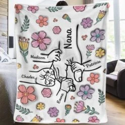 Hands Holding Nana With Love - Family Personalized Custom 3D Inflated Effect Printed Blanket - Mother's Day, Gift For Mom, Grandma 11 Hands Holding Nana With Love - Family Personalized Custom 3D Inflated Effect Printed Blanket - Mother's Day, Gift For Mom, Grandma -Pawfect House Store 68108c82aeccb