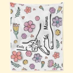 Hands Holding Nana With Love - Family Personalized Custom 3D Inflated Effect Printed Blanket - Mother's Day, Gift For Mom, Grandma 10 Hands Holding Nana With Love - Family Personalized Custom 3D Inflated Effect Printed Blanket - Mother's Day, Gift For Mom, Grandma -Pawfect House Store 68108e0c08682