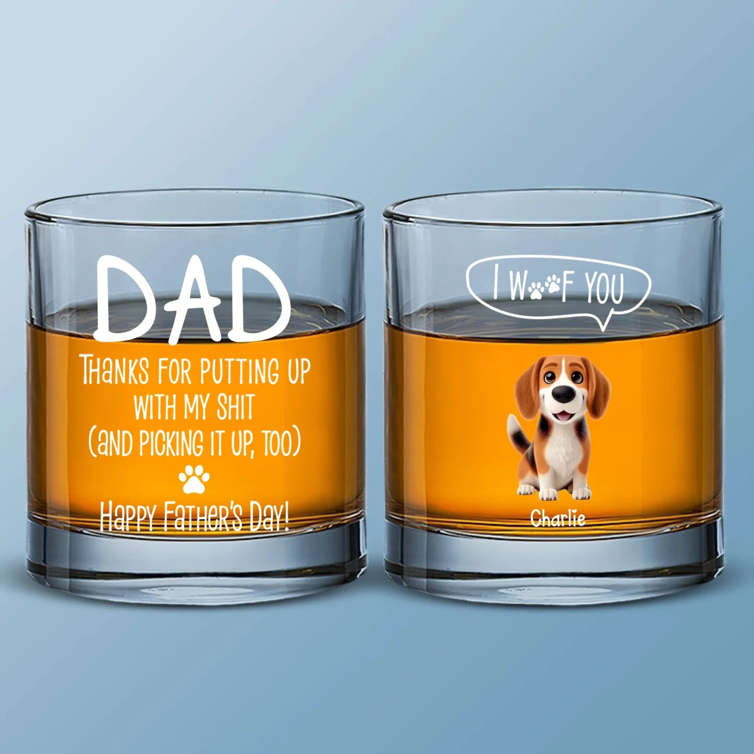 Happy Father’s Day To My Treat Dealer - Dog Personalized Custom Whiskey Glass - Father's Day, Gift For Pet Owners, Pet Lovers 2 Happy Father’s Day To My Treat Dealer - Dog Personalized Custom Whiskey Glass - Father's Day, Gift For Pet Owners, Pet Lovers - Image 2