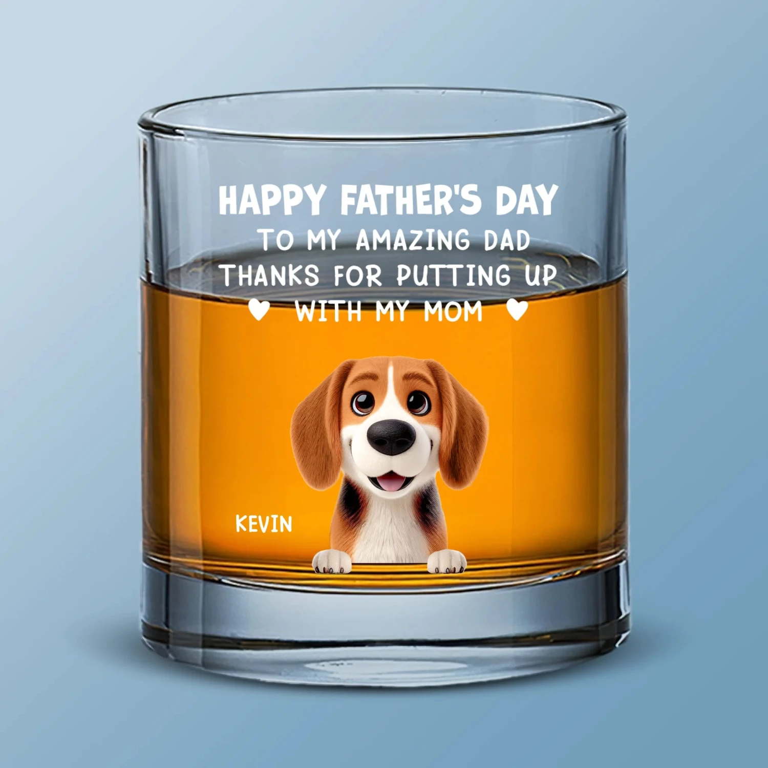 Happy Father's Day To My Amazing Dad - Dog Personalized Custom Whiskey Glass - Father's Day, Gift For Pet Owners, Pet Lovers 2 Happy Father's Day To My Amazing Dad - Dog Personalized Custom Whiskey Glass - Father's Day, Gift For Pet Owners, Pet Lovers - Image 2
