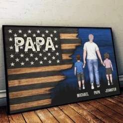 Held By Your Hands, Guided By Your Heart - Family Personalized Custom Horizontal Poster - Father's Day, Gift For Dad, Grandpa 9 Held By Your Hands, Guided By Your Heart - Family Personalized Custom Horizontal Poster - Father's Day, Gift For Dad, Grandpa -Pawfect House Store 68148e20df7f1