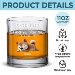 I Wag My Tail For You Every Day, Dad - Dog Personalized Custom Whiskey Glass - Father's Day, Gift For Pet Owners, Pet Lovers 9 I Wag My Tail For You Every Day, Dad - Dog Personalized Custom Whiskey Glass - Father's Day, Gift For Pet Owners, Pet Lovers -Pawfect House Store 68188ee9dae0a