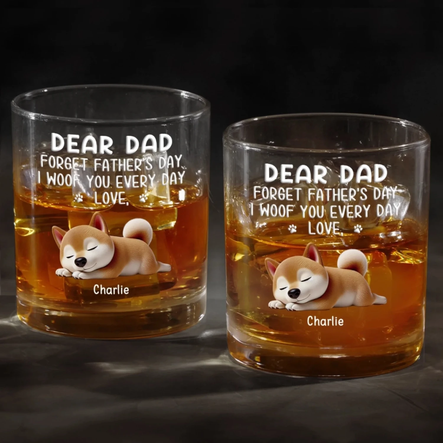 I Wag My Tail For You Every Day, Dad - Dog Personalized Custom Whiskey Glass - Father's Day, Gift For Pet Owners, Pet Lovers 4 I Wag My Tail For You Every Day, Dad - Dog Personalized Custom Whiskey Glass - Father's Day, Gift For Pet Owners, Pet Lovers - Image 4