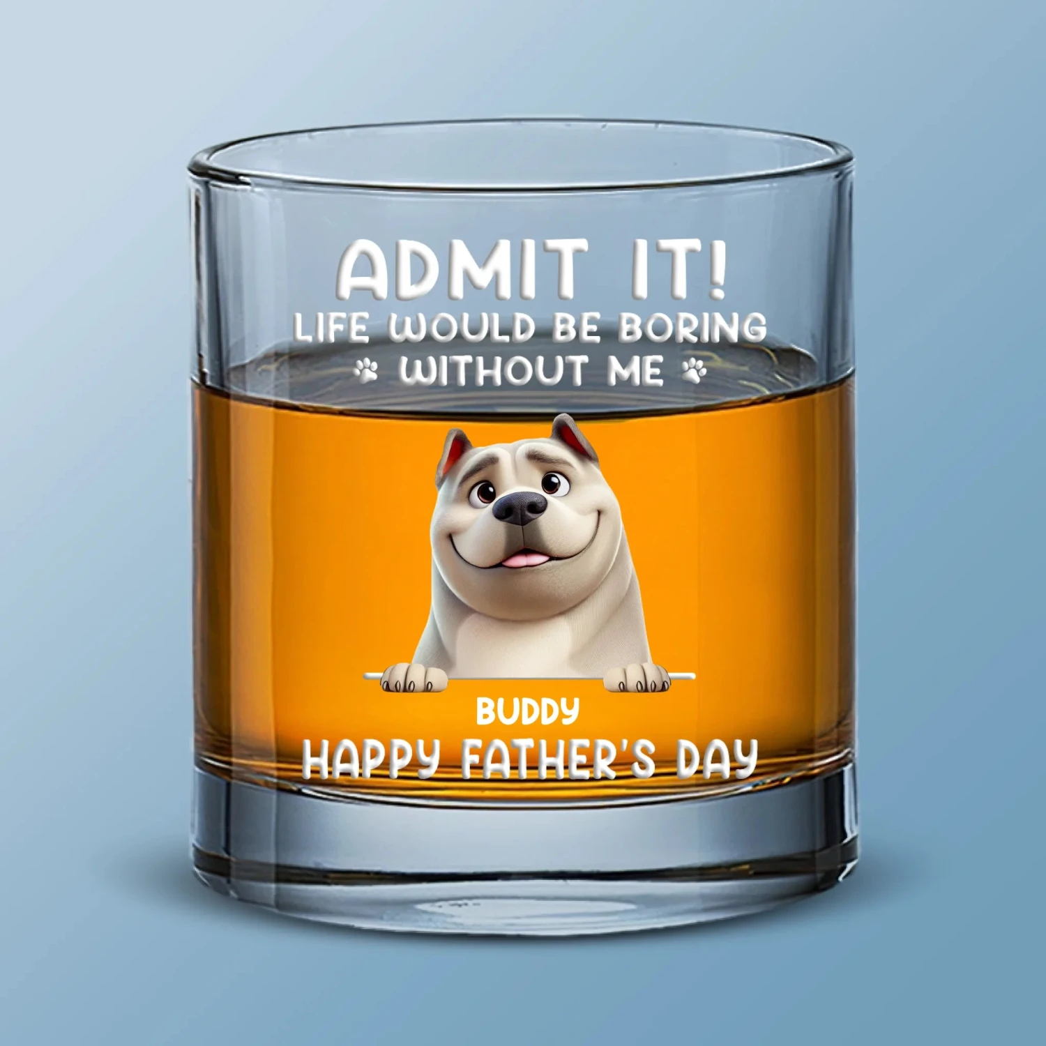 Every Day Is Father’s Day When I Have You, Hooman - Dog Personalized Custom Whiskey Glass - Father's Day, Gift For Pet Owners, Pet Lovers 2 Every Day Is Father’s Day When I Have You, Hooman - Dog Personalized Custom Whiskey Glass - Father's Day, Gift For Pet Owners, Pet Lovers - Image 2