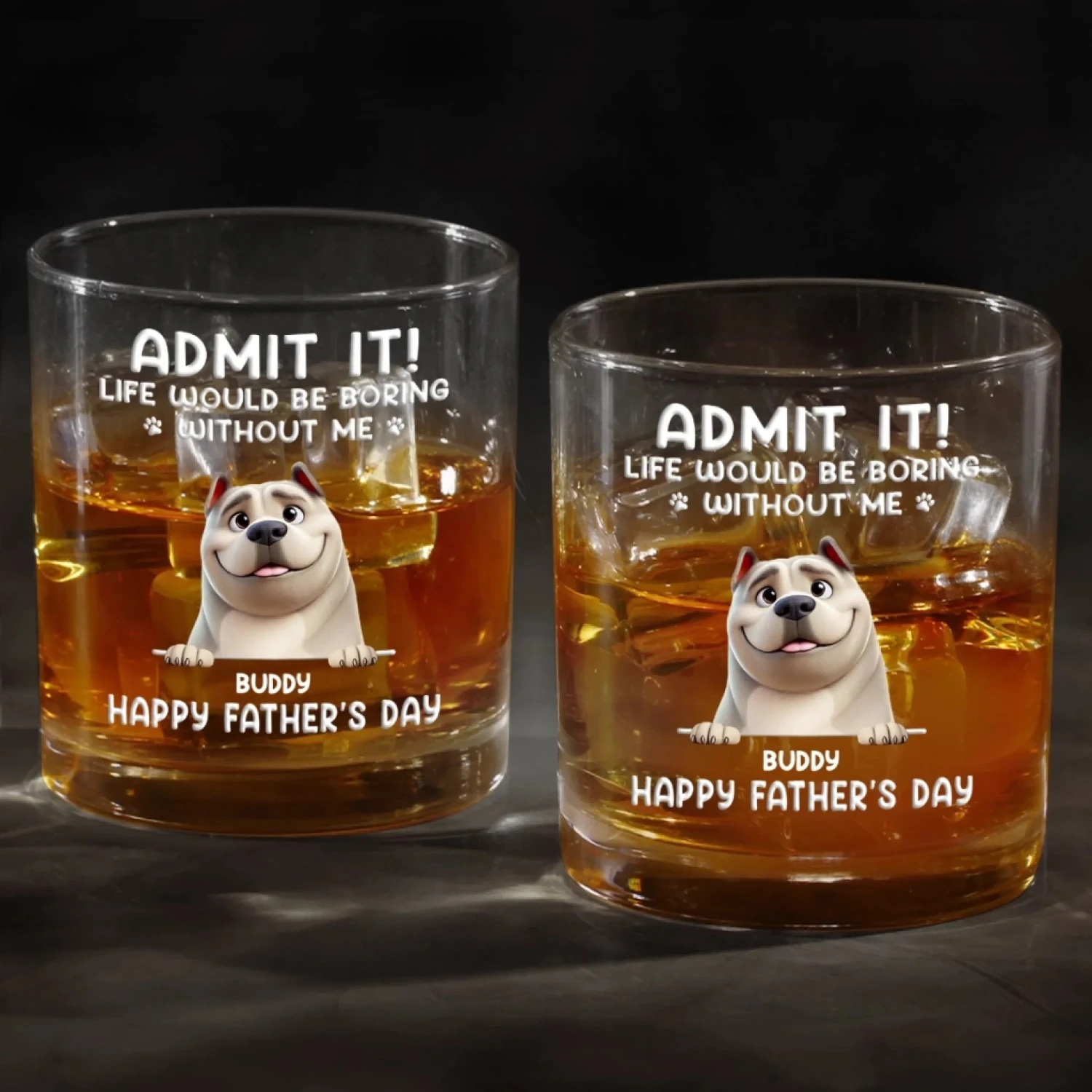 Every Day Is Father’s Day When I Have You, Hooman - Dog Personalized Custom Whiskey Glass - Father's Day, Gift For Pet Owners, Pet Lovers 4 Every Day Is Father’s Day When I Have You, Hooman - Dog Personalized Custom Whiskey Glass - Father's Day, Gift For Pet Owners, Pet Lovers - Image 4