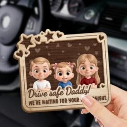 Hurry Home To Us - Family Personalized Custom Car Visor Clip - Father's Day, Gift For Dad, Grandpa 6 Hurry Home To Us - Family Personalized Custom Car Visor Clip - Father's Day, Gift For Dad, Grandpa -Pawfect House Store 6818976c5cea1