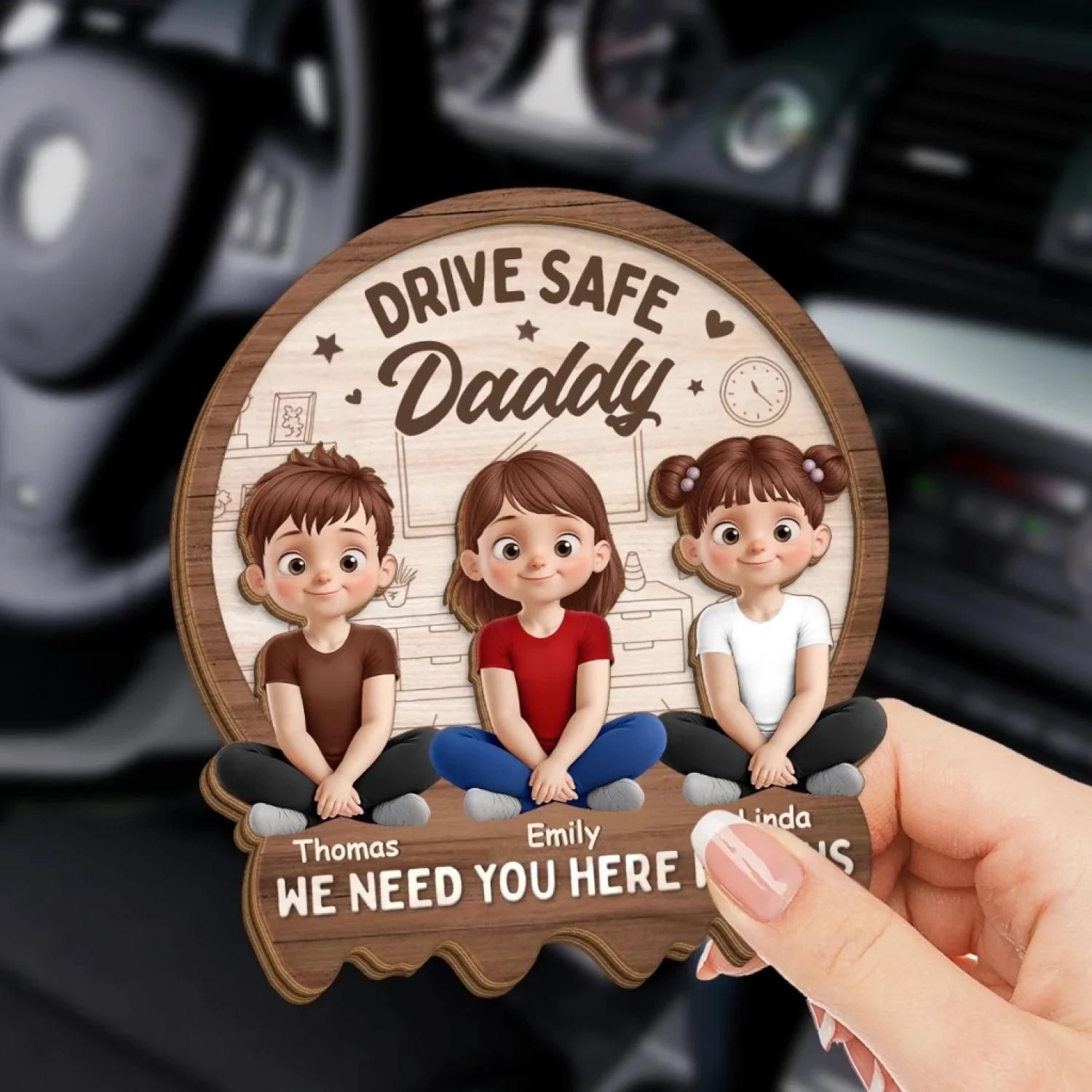 Drive Back To Our Love - Family Personalized Custom Car Visor Clip - Father's Day, Gift For Dad, Grandpa 3 Drive Back To Our Love - Family Personalized Custom Car Visor Clip - Father's Day, Gift For Dad, Grandpa - Image 3