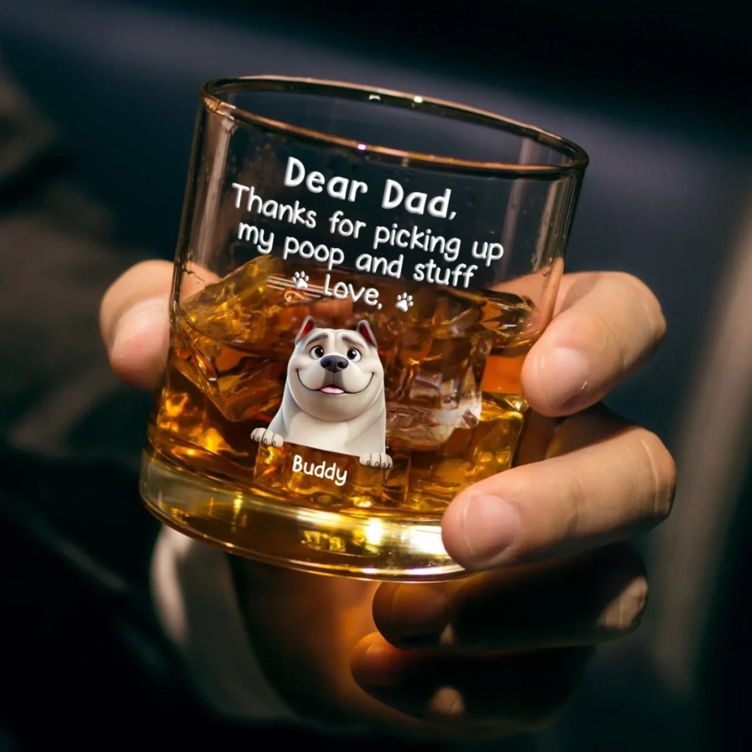 Loyalty Comes In Fur - Dog Personalized Custom Whiskey Glass - Father's Day, Gift For Pet Owners, Pet Lovers 3 Loyalty Comes In Fur - Dog Personalized Custom Whiskey Glass - Father's Day, Gift For Pet Owners, Pet Lovers - Image 3