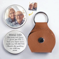 Custom Photo Family Chose You Dad - Family Personalized Custom Pocket Hug - Father's Day, Gift For Dad, Grandpa