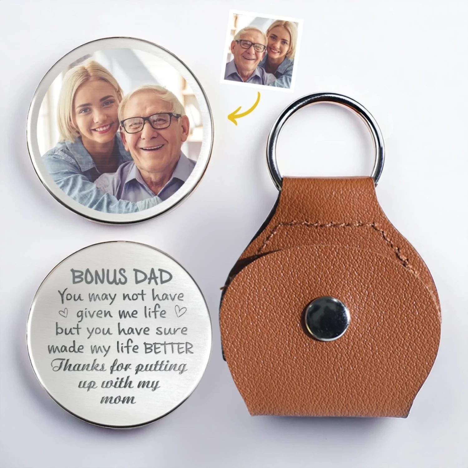 Custom Photo Family Chose You Dad - Family Personalized Custom Pocket Hug - Father's Day, Gift For Dad, Grandpa 1 Custom Photo Family Chose You Dad - Family Personalized Custom Pocket Hug - Father's Day, Gift For Dad, Grandpa